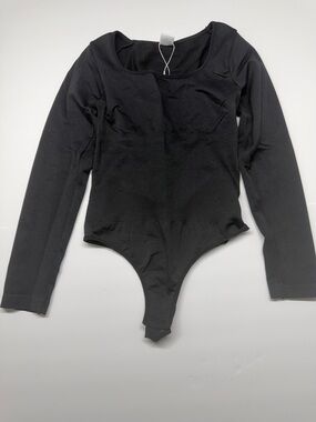 Black Long-Sleeve Kids One-Piece Bodysuit
